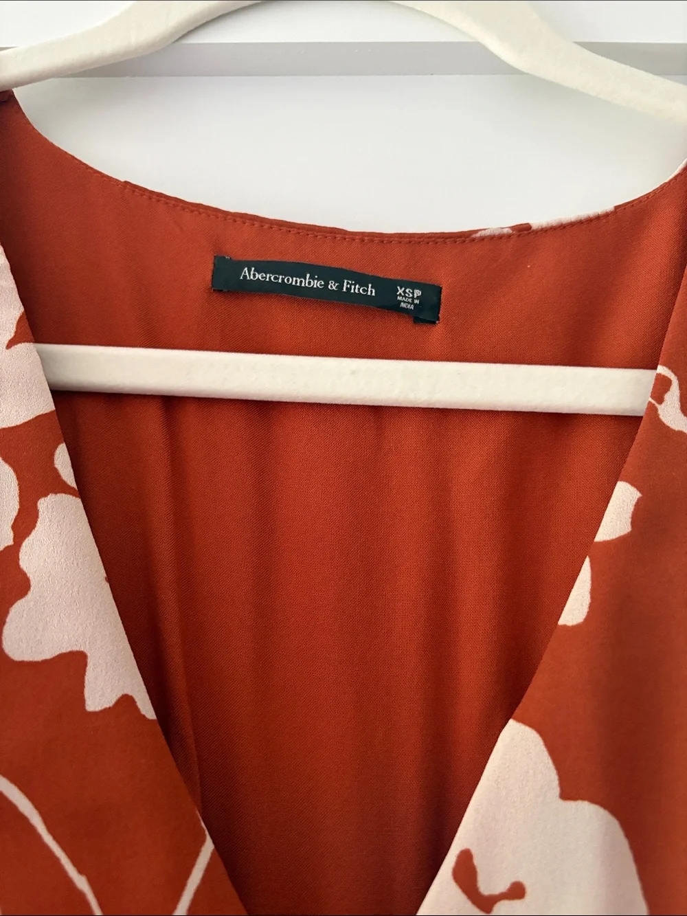 Abercrombie & Fitch Rust and White Floral Maxi Dress